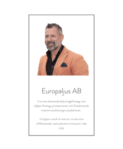 Europaljus - Europauj ab - en man med skägg och orange jacka